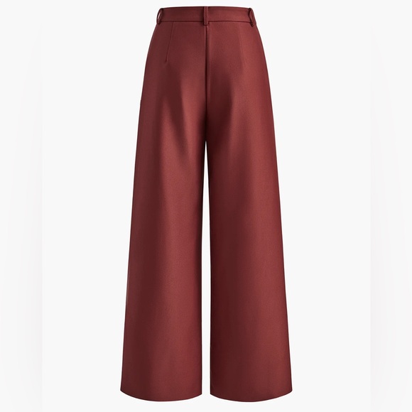 Commense Solid Wide-Leg Pants Without Belt - Picture 3 of 7